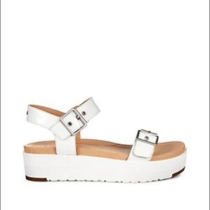UGG Angie Platform Ankle Strap Sandal White